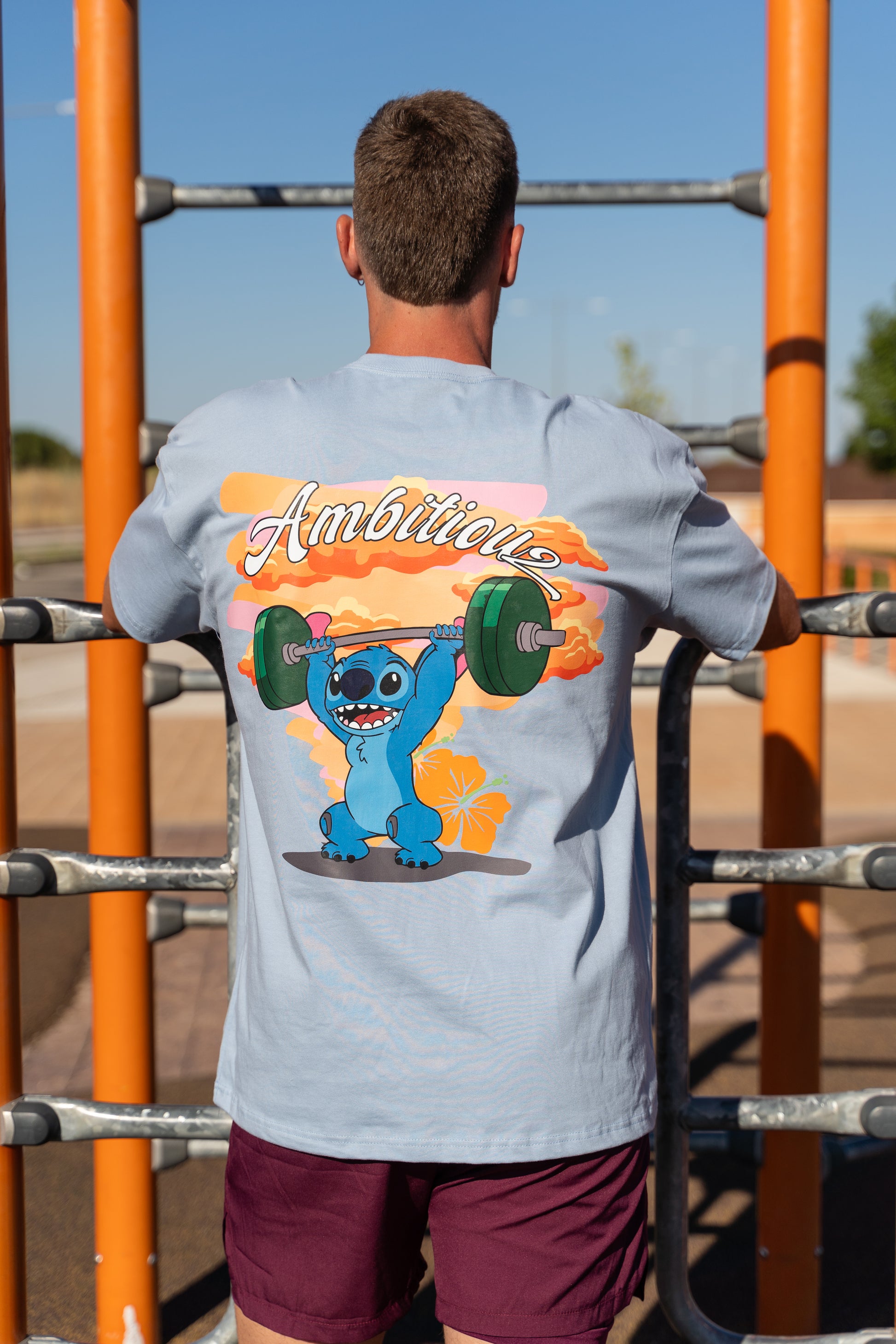 Camiseta Stitch M2B Azul Claro