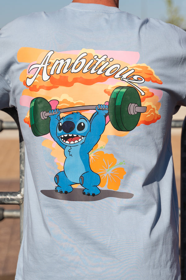 Camiseta Stitch M2B Azul Claro